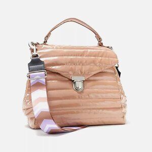 Think Royln Top Handle Crossbody 'Evelyn' Nude Patent
